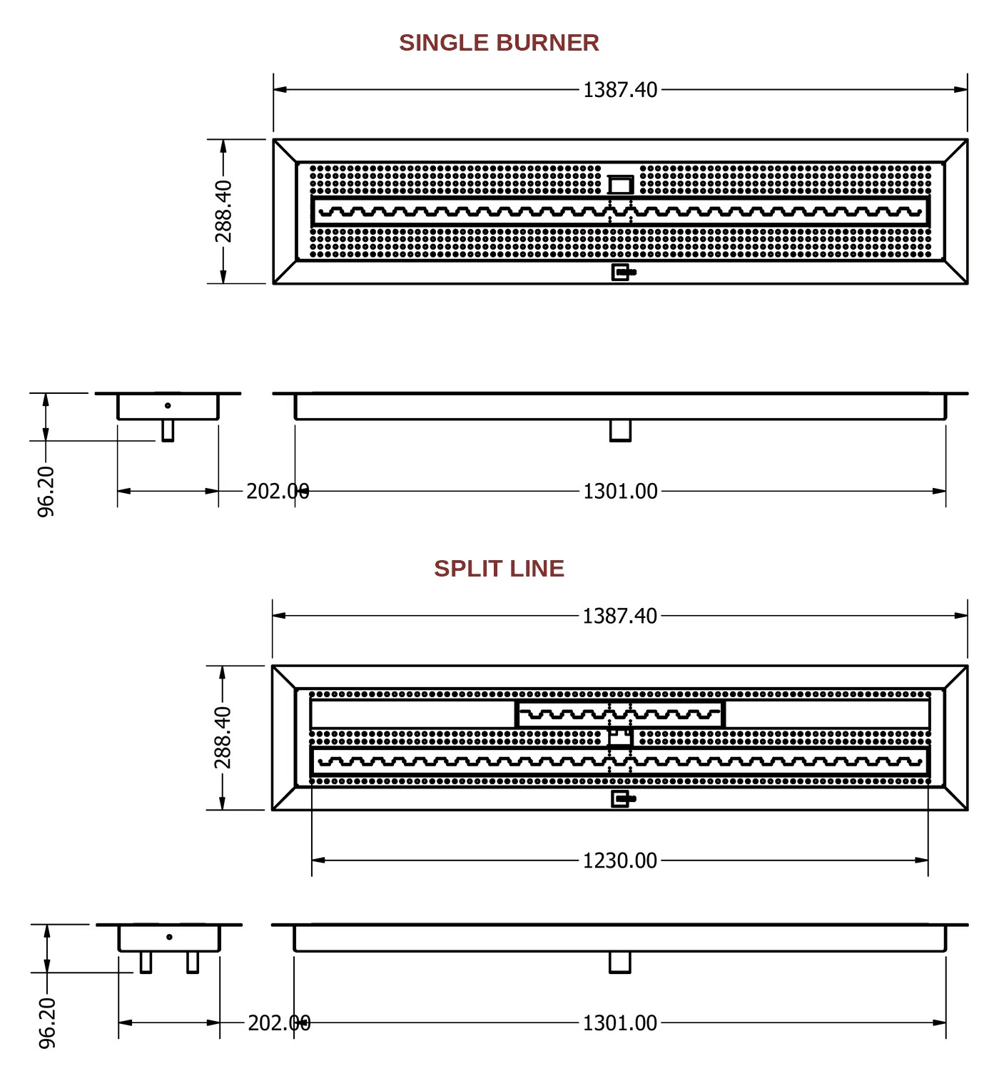 BGP 1400 — dimensions