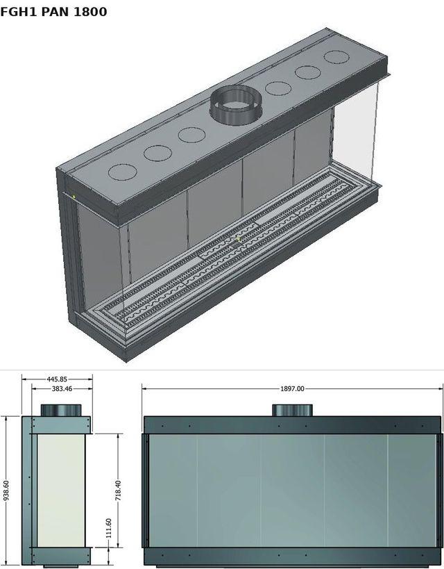 FGH1 PAN 1800 — render 3D y medidas