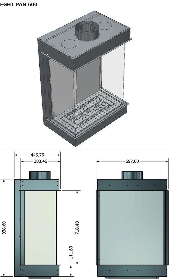 FGH1 PAN 600 — render 3D y medidas