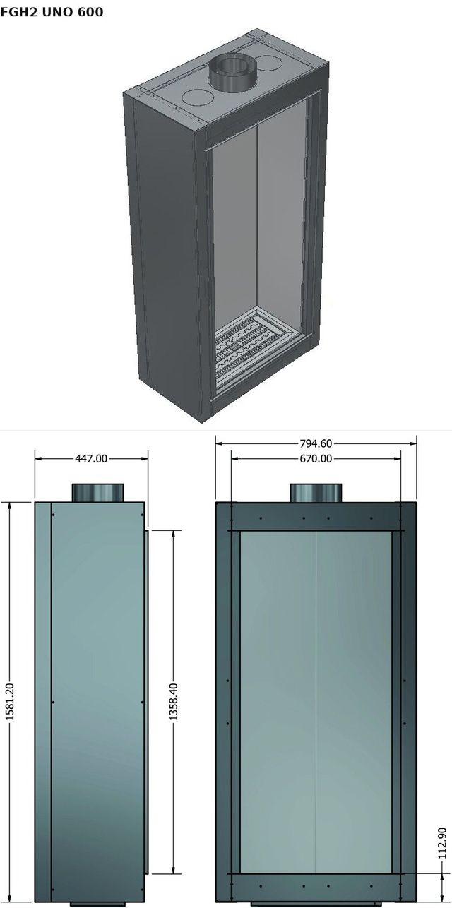 FGH2 UNO 600 — render 3D y medidas